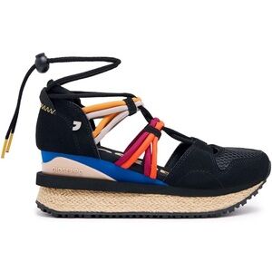 Gioseppo Black and Beige espadrille sneakers. LIKE BRAND NEW